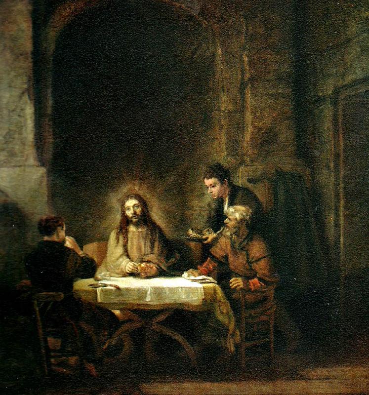 REMBRANDT Harmenszoon van Rijn kristus i emmaus